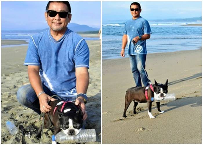 日本高知县黑潮町环保狗“Ikura”每天巡海滩 5年回收3千塑料瓶