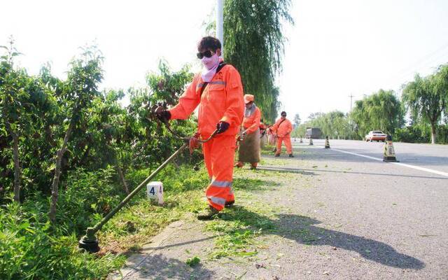 平谷防汛十二时辰：养护工清晨割草 “蜘蛛侠”中午挂网