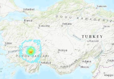 土耳其西部发生5.8级地震 震源深度10千米