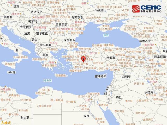 土耳其发生5.8级地震 震源深度20千米