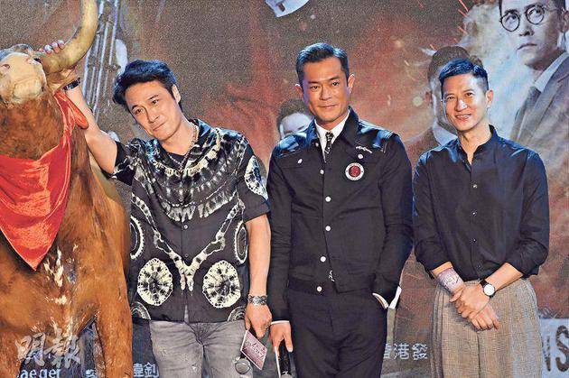 吴镇宇（左起）、古天乐、张家辉合演的《使徒行者2谍影行动》，前晚（8月6日）举行首映礼。