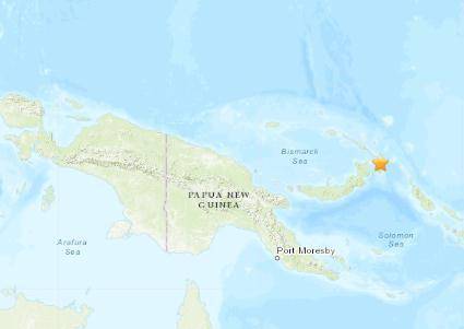 巴布亚新几内亚东部发生5.3级地震 震源深度10千米