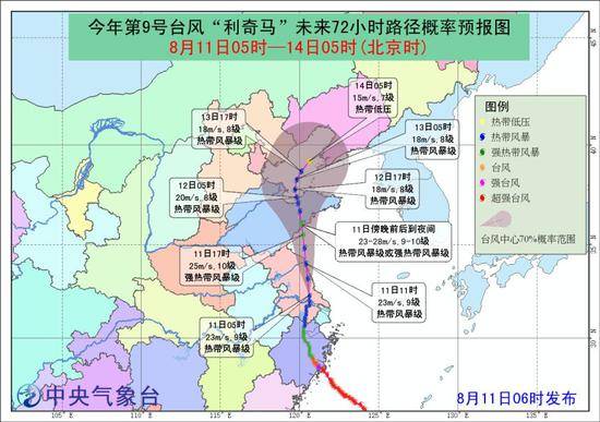 水位下降浙江临海撑住 预计利奇马11日晚到山东