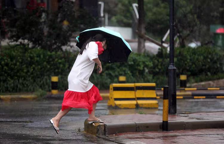 台风“利奇马”不断北移天津暴雨蓝色预警组图