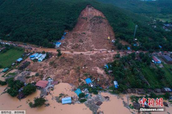 缅甸山体滑坡已导致52人死 约2.5万人仍无家可归