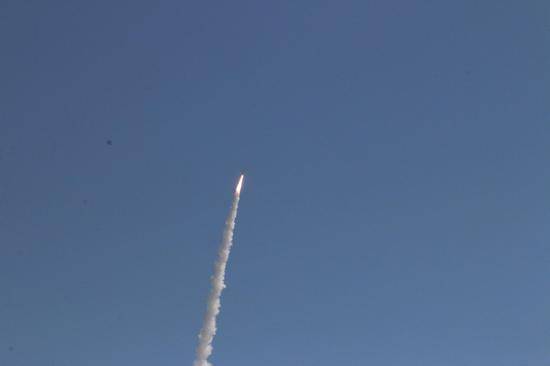 8月17日12时11分，捷龙一号火箭在酒泉卫星发射中心首次成功发射。摄影/高一鸣