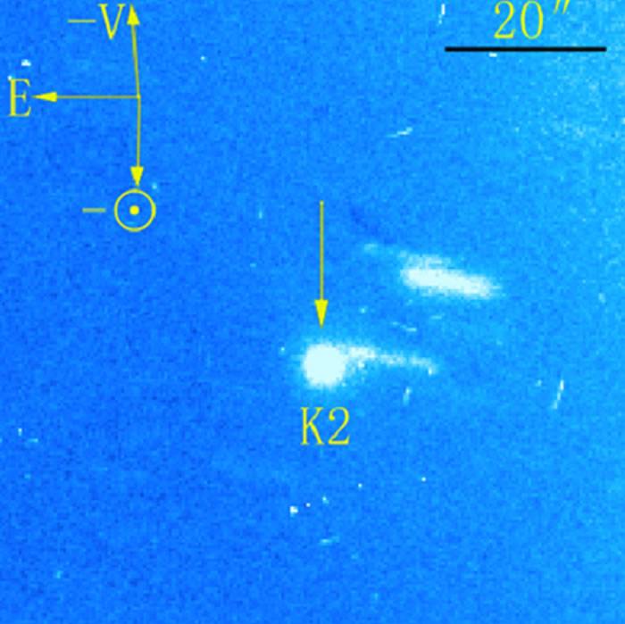 2018年6月18日彗星C/2017 K2(PANSTARRS)的叠加平均图