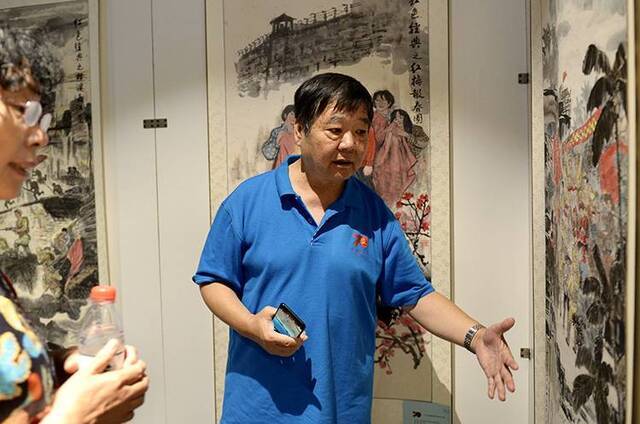 首钢园区举办“为了祖国的荣誉”书画展