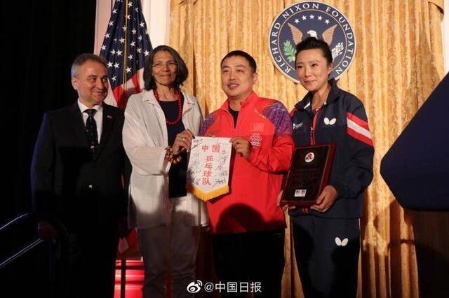 尼克松图书馆举办晚会欢迎国乒队访美(图)