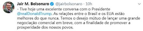 巴西总统下令军队帮忙救火 还在推特上感谢美帮助