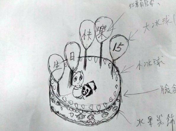 “圆圆”生日蛋糕概念图（图片来源：台媒）
