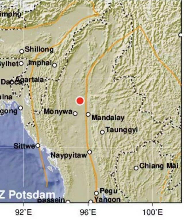 缅甸发生5.4级地震 震源深度10千米
