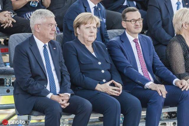 德国总统和德国总理参加二战爆发80周年仪式图源：IC photo