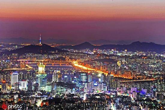 A night view of Seoul， Republic of Korea。[Photo/IC]