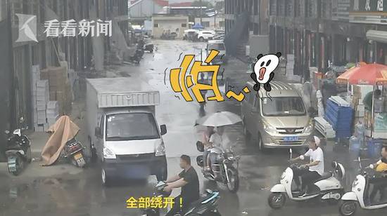 诡异 司机没熄火货车“无人驾驶”还会避车辆(图)