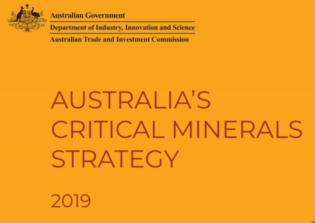 《2019澳大利亚关键矿产战略》图自澳大利亚政府官网