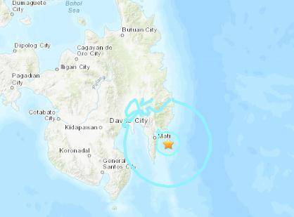 菲律宾棉兰老岛附近海域5.6级地震震源深55.5千米