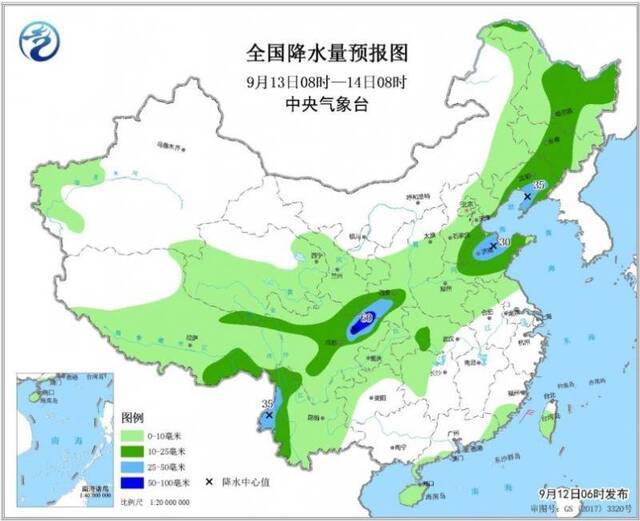 四川盆地雨势增强 北方寒凉南方高温升级