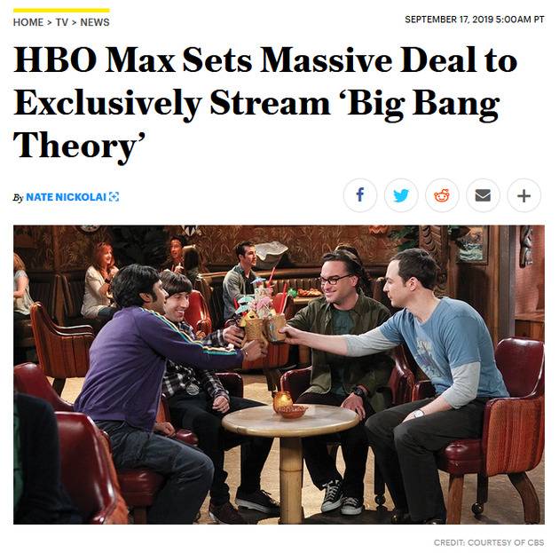 HBO Max获《大爆炸》独家流媒体版权