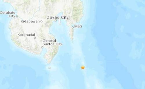 菲律宾南部海域发生5.5级地震 震源深度23.1千米