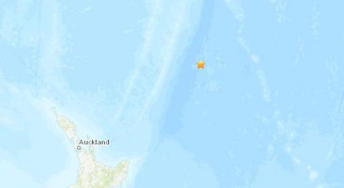 新西兰附近海域发生5.2级地震 震源深度10公里