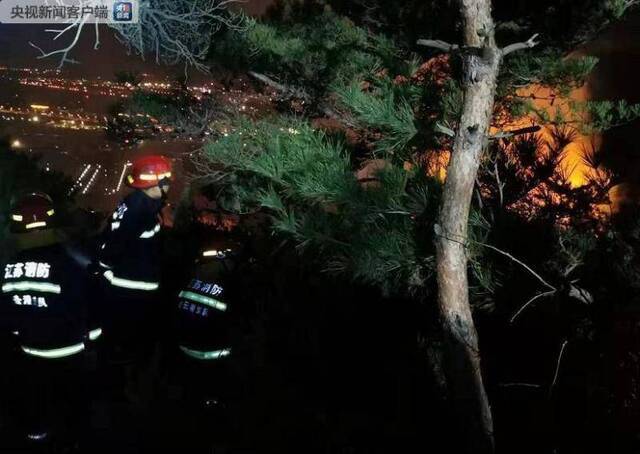 江苏连云港花果山突发山火 火势已得到控制