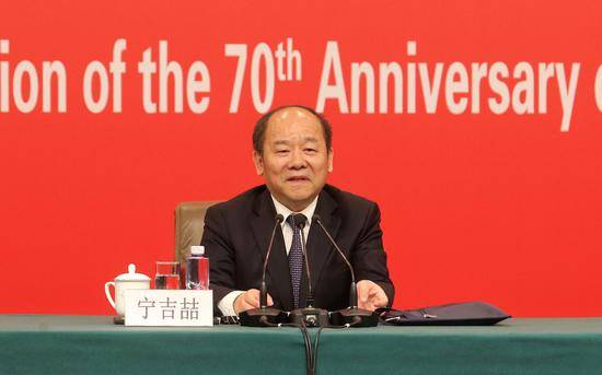 今日（9月24日）上午，庆祝中华人民共和国成立70周年活动新闻中心在梅地亚中心二层新闻发布厅举办第一场新闻发布会。摄影/新京报记者王贵彬