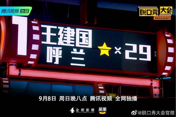 王建国和呼兰并列第一29票，共同进入总决赛