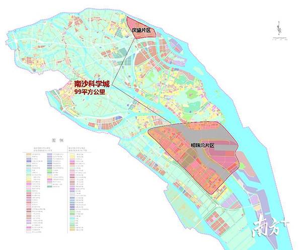 南沙科学城规划示意图。