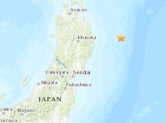 日本东部海域发生4.7级地震 震源深度35千米