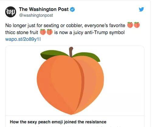 美国人用桃子表情包赶特朗普下台，Emoji被玩坏了