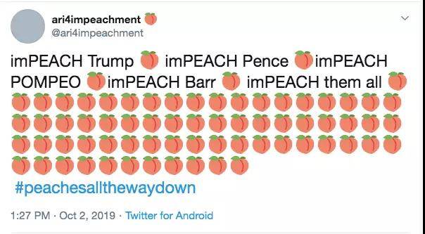 美国人用桃子表情包赶特朗普下台，Emoji被玩坏了