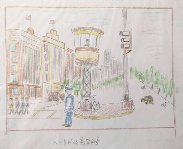 86岁上海老伯手绘记录70年公安交警变迁