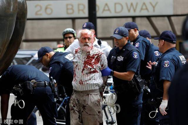  7日纽约警方抓捕示威者图自视觉中国