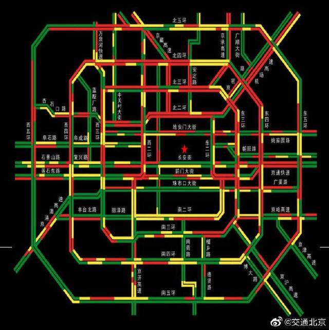 北京市交通委员会：目前严重拥堵，尽量选择公共交通出行
