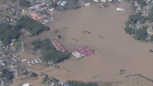 琦玉县川越市一家特殊养老院被水淹没。（图源：《读卖新闻》）