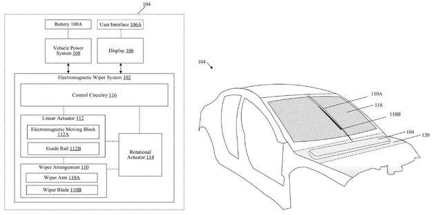 特斯拉电磁雨刮器新专利图| Electrek