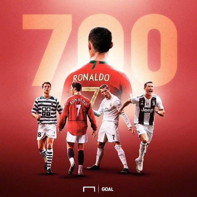 CR700！C罗成历史上第6位700球俱乐部成员