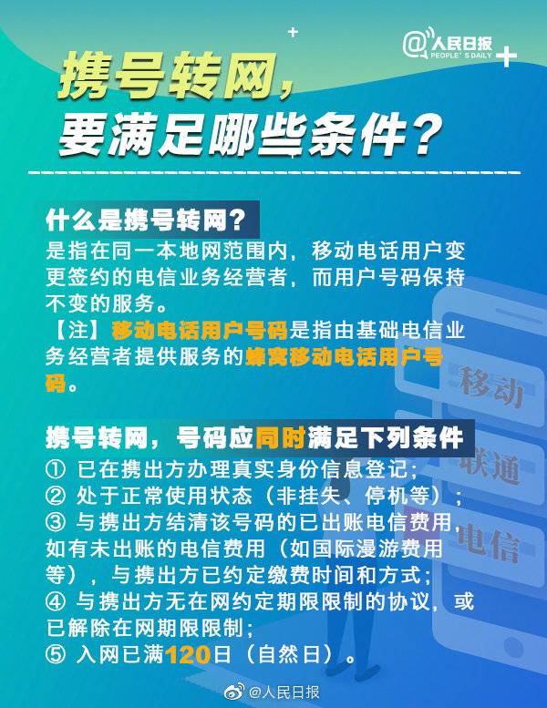 携号转网11月底全面实行 不换手机号也能换运营商