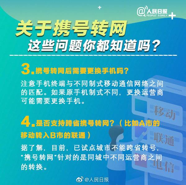 携号转网11月底全面实行 不换手机号也能换运营商