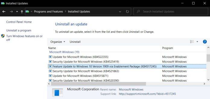 微软准备就绪 Windows 10 1909或于11月12日开启推送