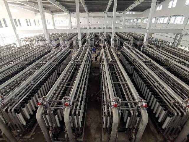 中国化学工程承建的国内最大规模超滤水厂通水试运行