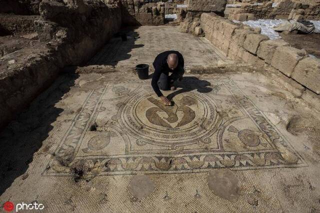 耶路撒冷发现1500年前教堂遗迹 精美拜占庭风格