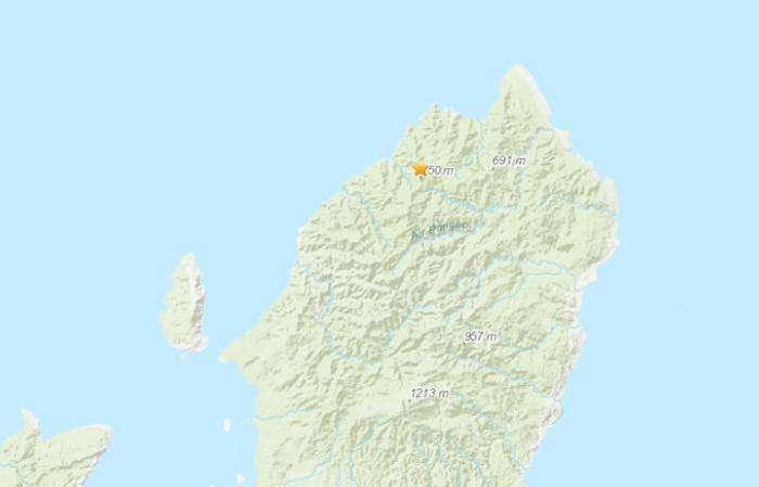 印尼东北部发生5级地震 震源深度33.3公里