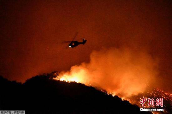 美加州警方：大火持续蔓延 完全扑灭或需数月