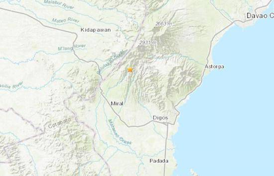 菲律宾发生6.8级地震 震源深度50.3公里