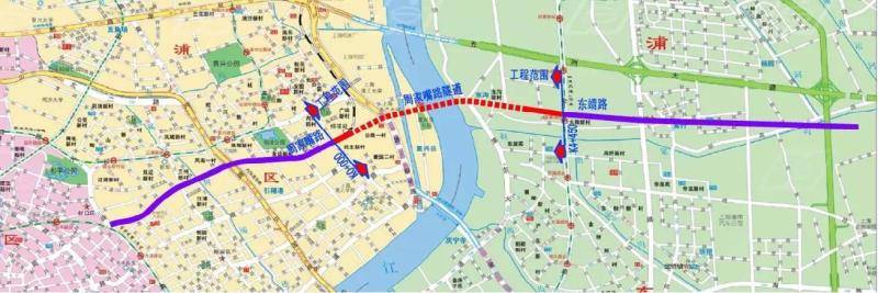 周家嘴路越江隧道主线明晚8时通车，限制时速60千米