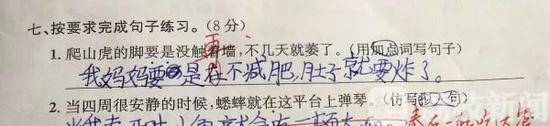 “妈妈不化妆可丑了” 小学生作文花式“损”亲妈