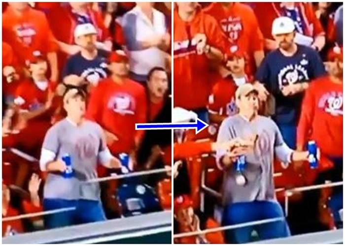 美国男子被棒球击中胸口手持的两罐啤酒安然无恙