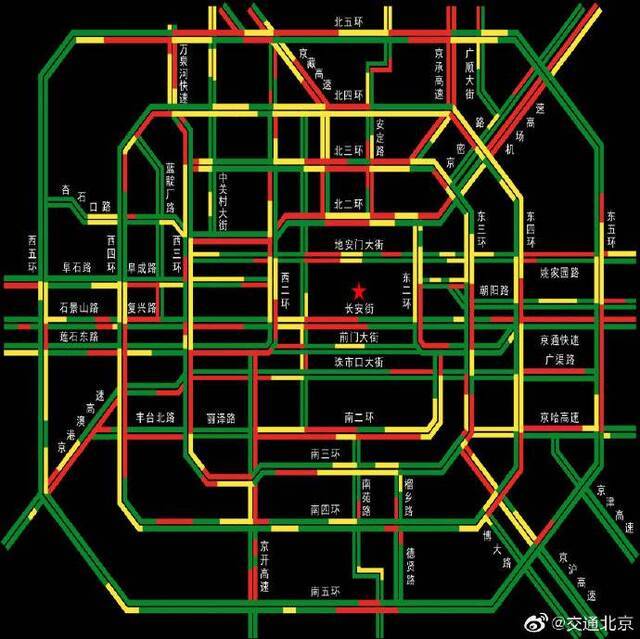 北京市交通委：目前城市路网运行压力较突出，请错峰出行